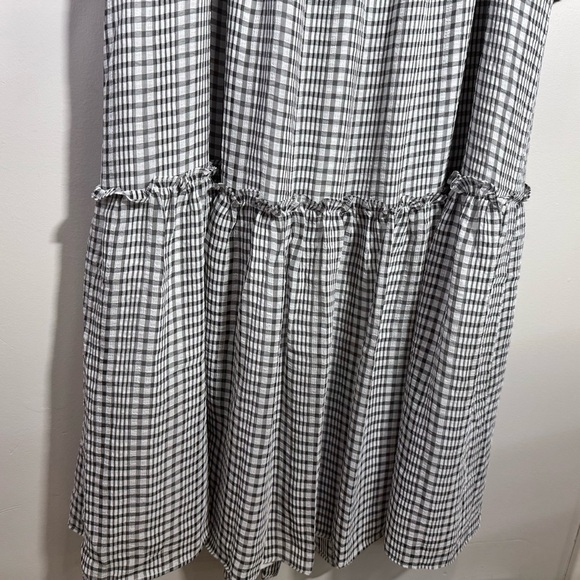 Addition Elle Long Sleeve Off the Shoulder Gingham Midi Dress Size 3x NWT - Picture 11 of 15